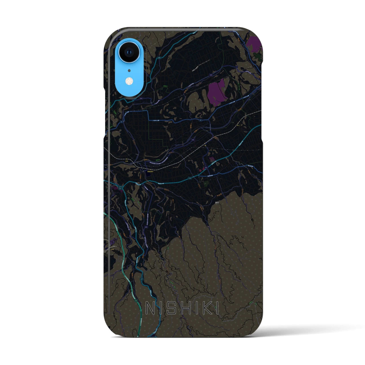 【錦（熊本県）】地図柄iPhoneケース（バックカバータイプ）