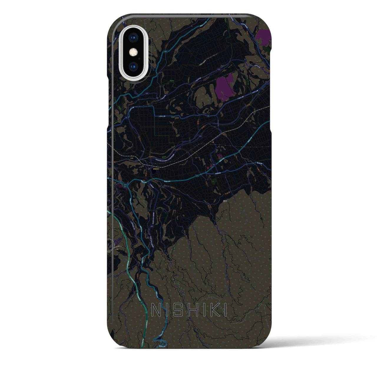 【錦（熊本県）】地図柄iPhoneケース（バックカバータイプ）