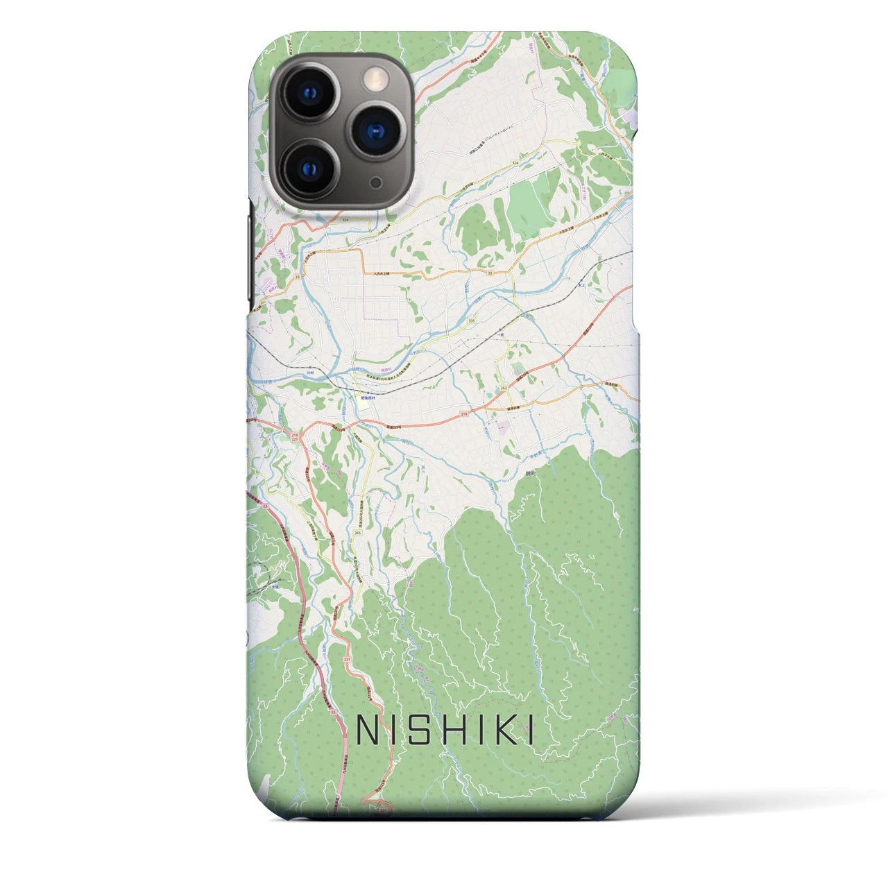 【錦（熊本県）】地図柄iPhoneケース（バックカバータイプ）