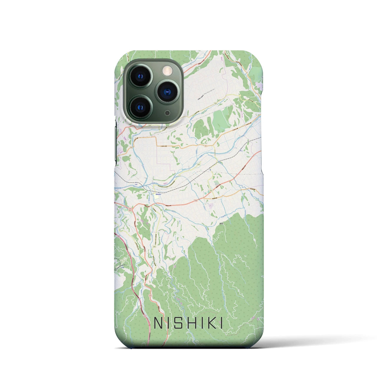 【錦（熊本県）】地図柄iPhoneケース（バックカバータイプ）