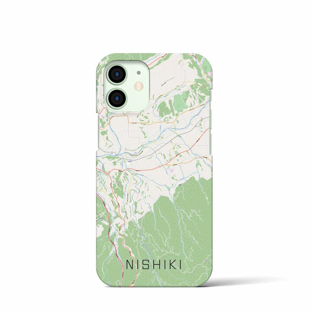 【錦（熊本県）】地図柄iPhoneケース（バックカバータイプ）