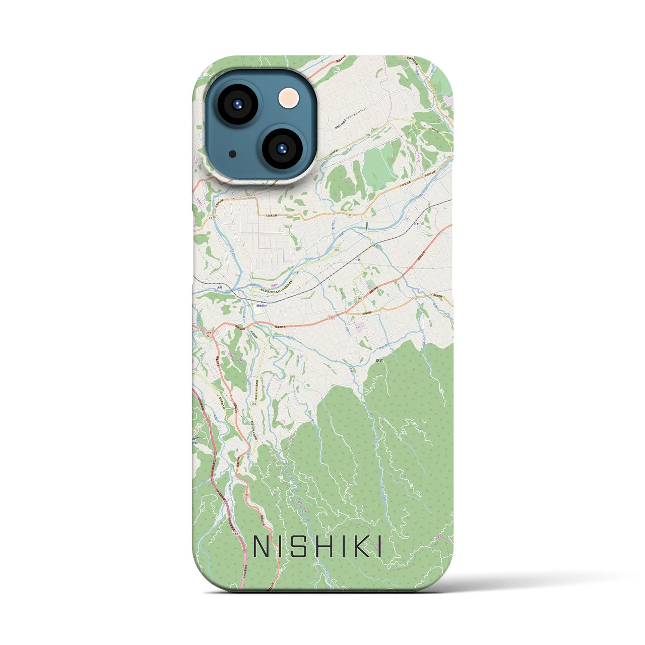 【錦（熊本県）】地図柄iPhoneケース（バックカバータイプ）
