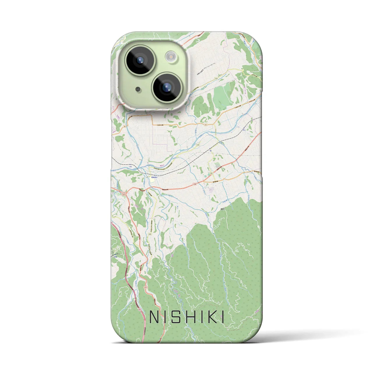 【錦（熊本県）】地図柄iPhoneケース（バックカバータイプ）