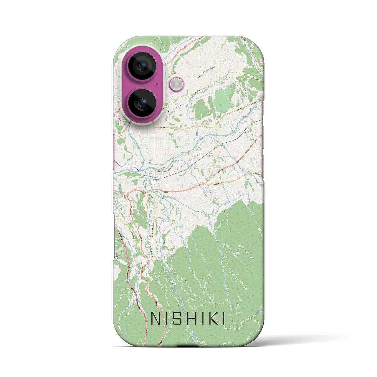 【錦（熊本県）】地図柄iPhoneケース（バックカバータイプ）