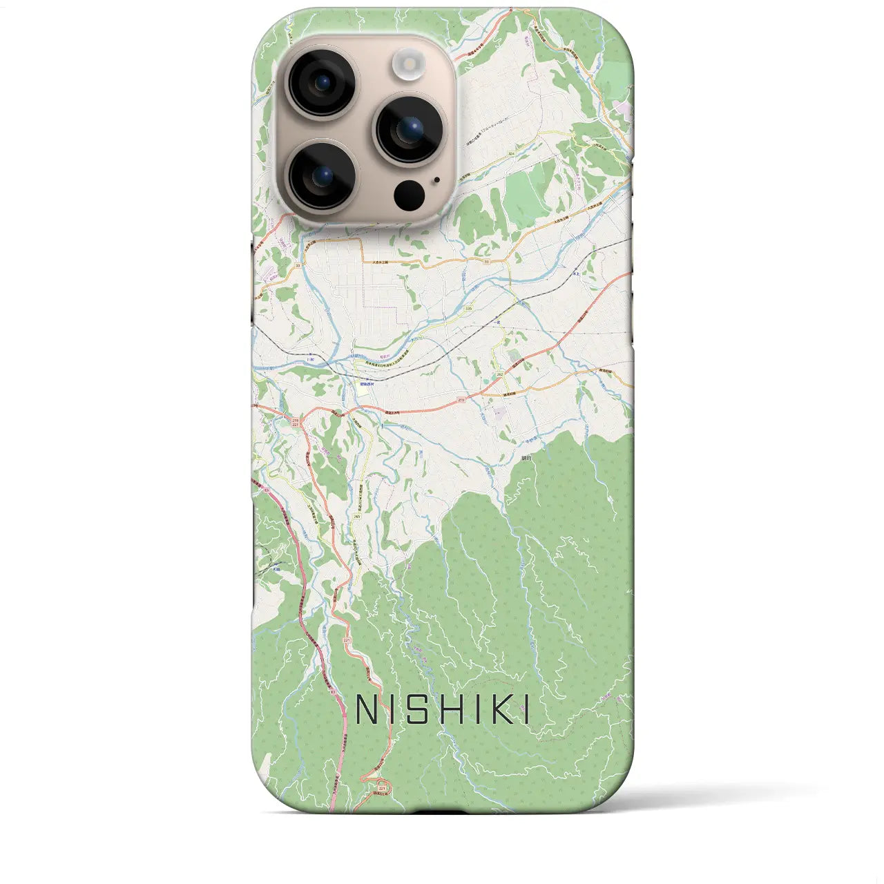 【錦（熊本県）】地図柄iPhoneケース（バックカバータイプ）