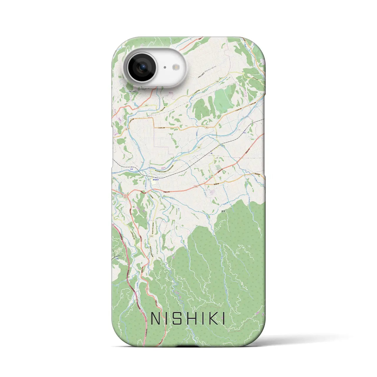【錦（熊本県）】地図柄iPhoneケース（バックカバータイプ）