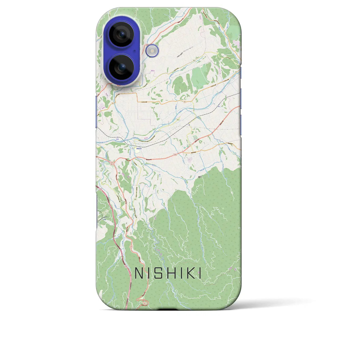 【錦（熊本県）】地図柄iPhoneケース（バックカバータイプ）ナチュラル・iPhone 16 Pro Max 用
