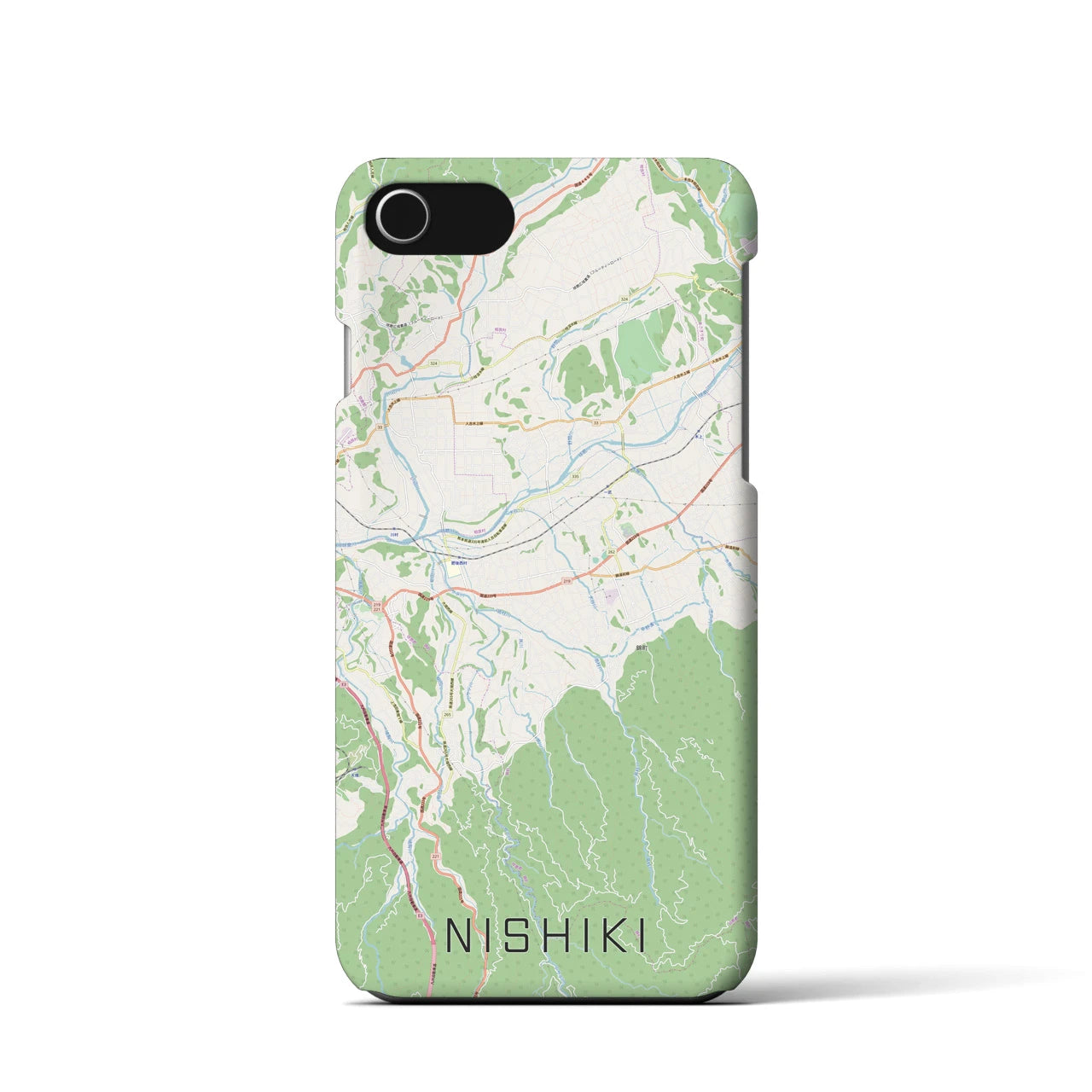 【錦（熊本県）】地図柄iPhoneケース（バックカバータイプ）