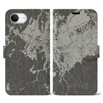 【錦（熊本県）】地図柄iPhoneケース（手帳タイプ）