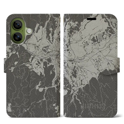 【錦（熊本県）】地図柄iPhoneケース（手帳タイプ）