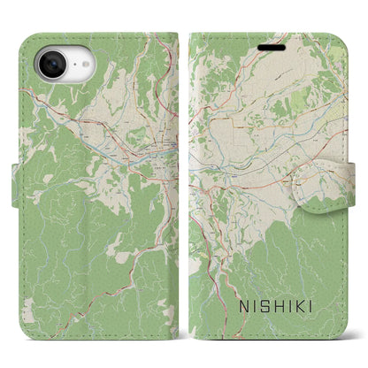 【錦（熊本県）】地図柄iPhoneケース（手帳タイプ）