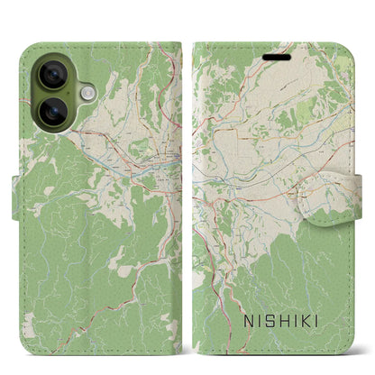 【錦（熊本県）】地図柄iPhoneケース（手帳タイプ）