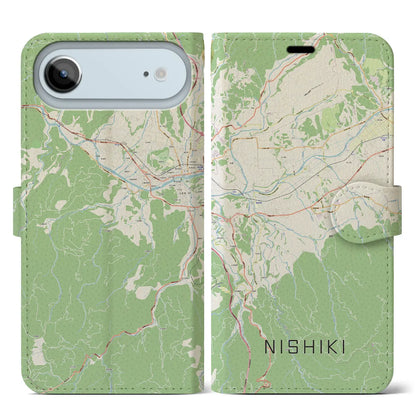 【錦（熊本県）】地図柄iPhoneケース（手帳タイプ）