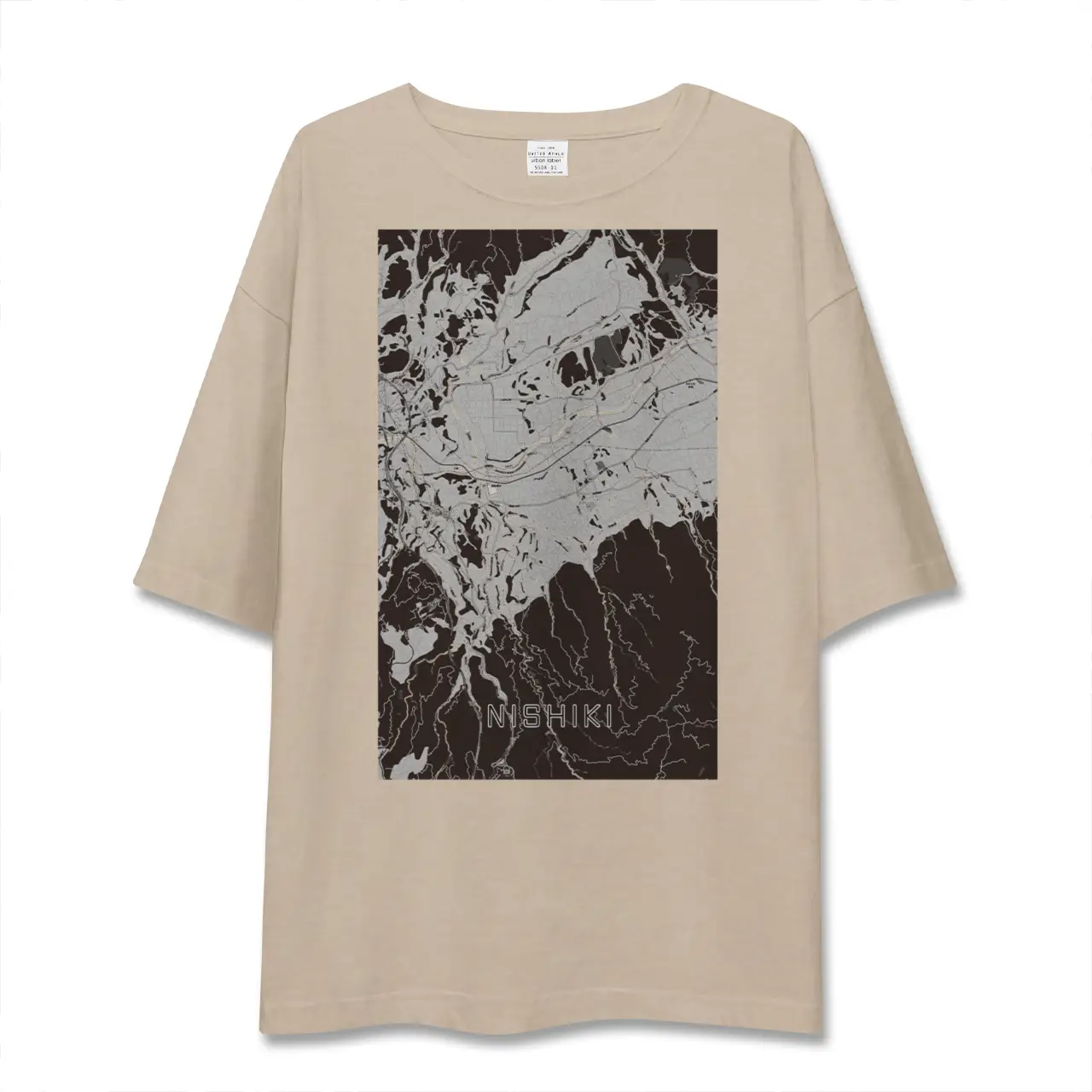 【錦（熊本県）】地図柄ビッグシルエットTシャツ