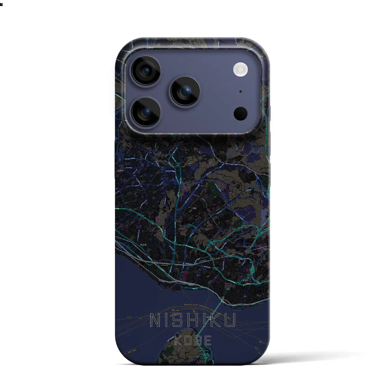 【西区（神戸市）】地図柄iPhoneケース（バックカバータイプ）