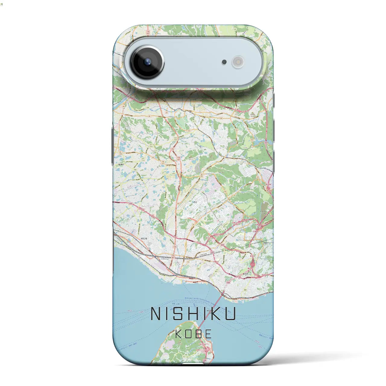 【西区（神戸市）】地図柄iPhoneケース（バックカバータイプ）