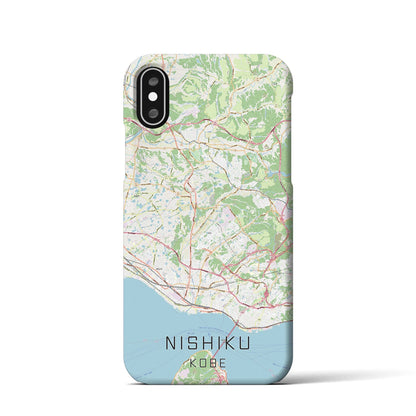 【西区（神戸市）】地図柄iPhoneケース（バックカバータイプ）