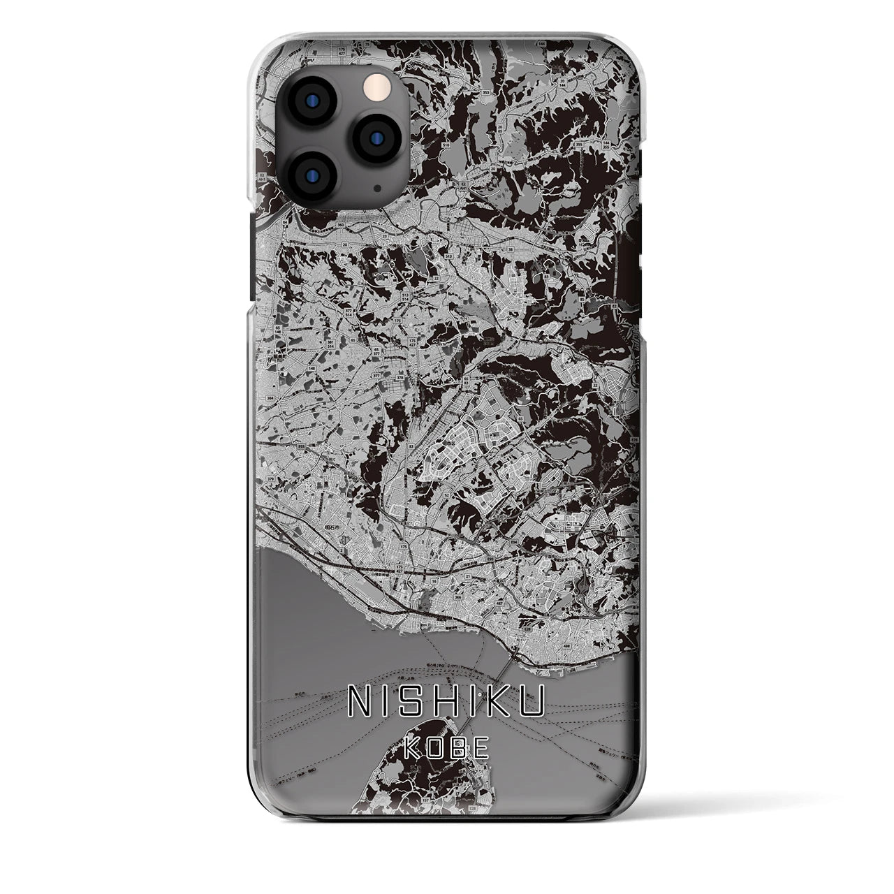 【西区（神戸市）】地図柄iPhoneケース（クリアタイプ）