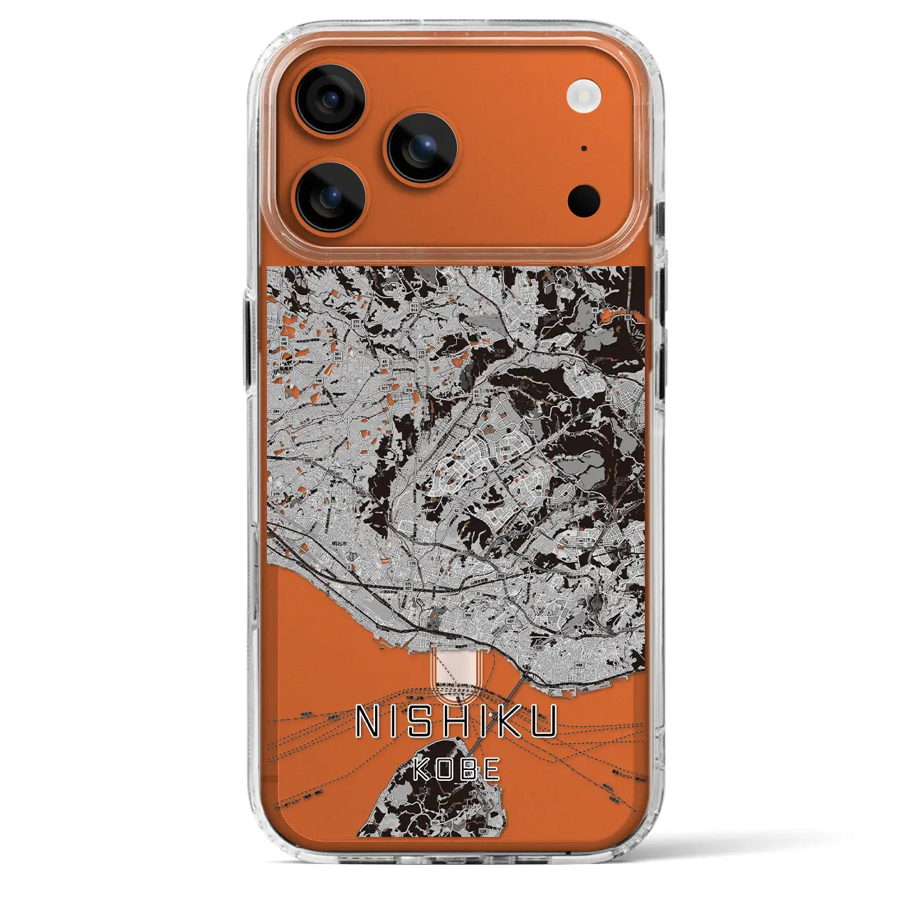 【西区（神戸市）】地図柄iPhoneケース（MagSafeタイプ）