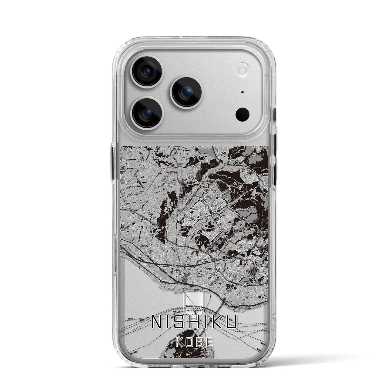 【西区（神戸市）】地図柄iPhoneケース（MagSafeタイプ）