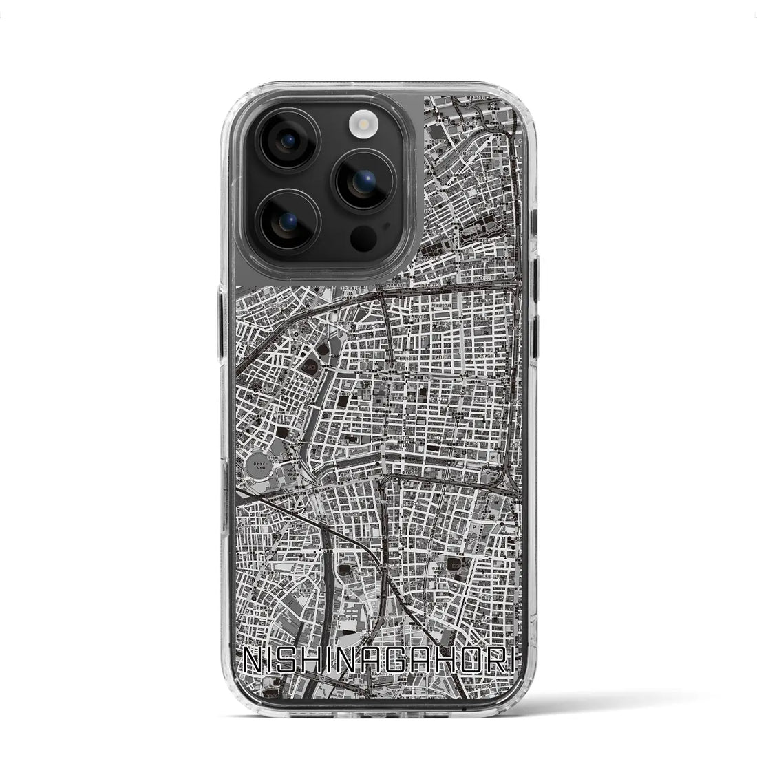 【西長堀（大阪府）】地図柄iPhoneケース（MagSafeタイプ）