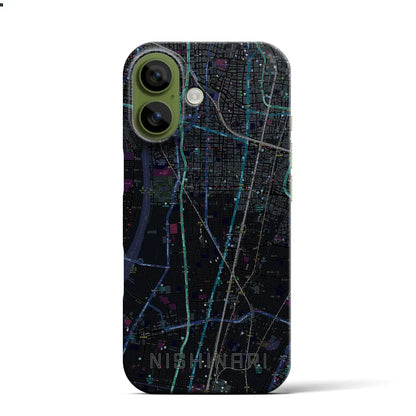 【西成（大阪府）】地図柄iPhoneケース（バックカバータイプ）