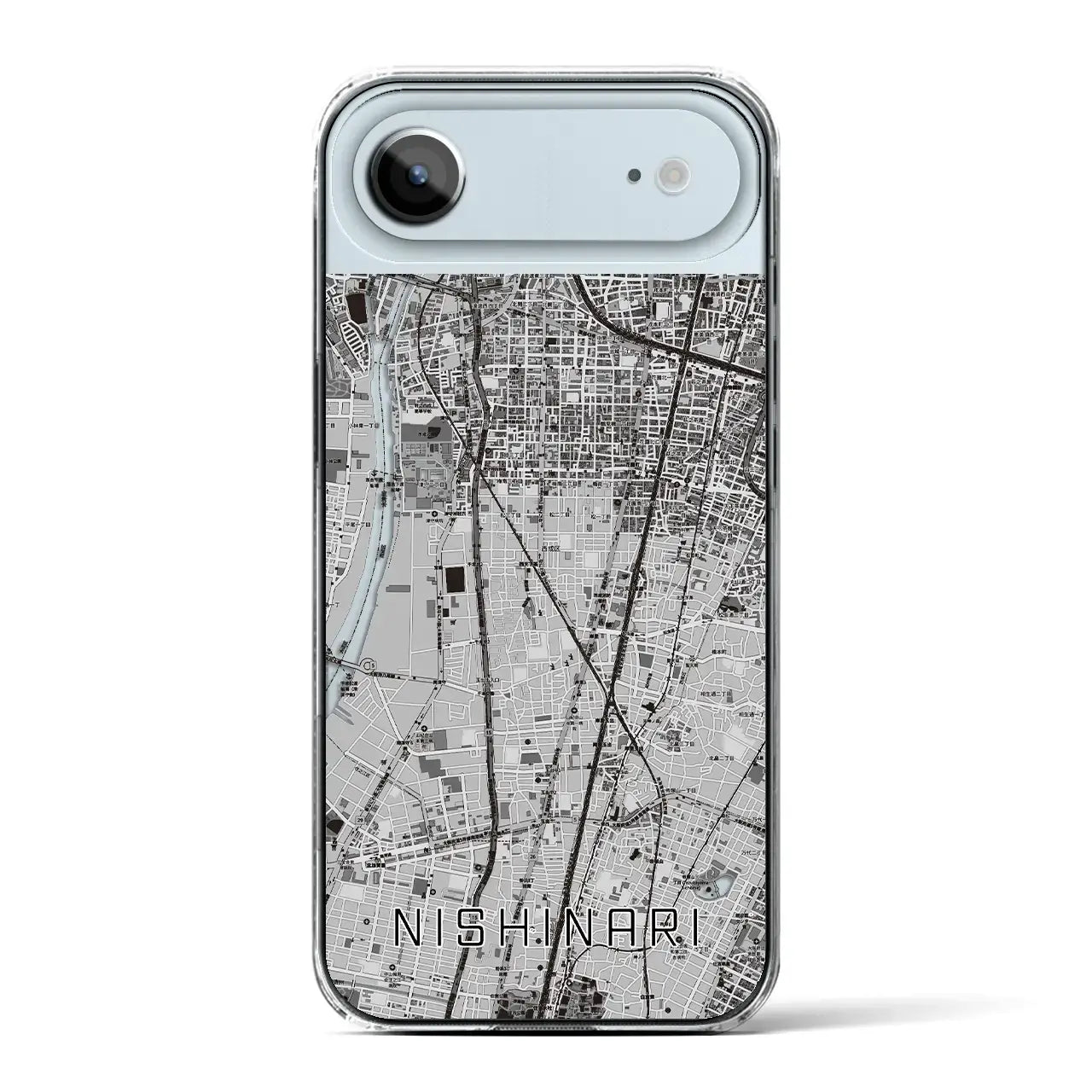 【西成（大阪府）】地図柄iPhoneケース（クリアタイプ）