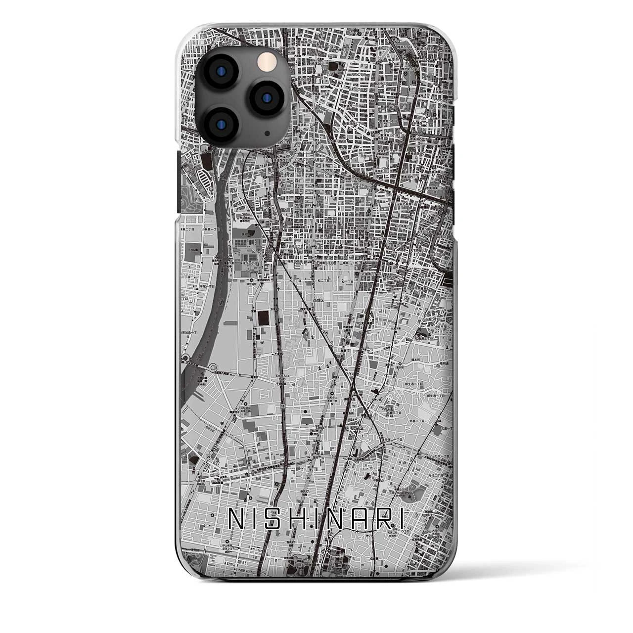 【西成（大阪府）】地図柄iPhoneケース（クリアタイプ）