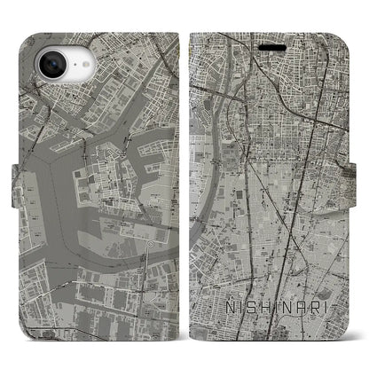 【西成（大阪府）】地図柄iPhoneケース（手帳タイプ）