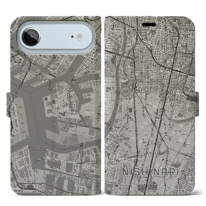 【西成（大阪府）】地図柄iPhoneケース（手帳タイプ）