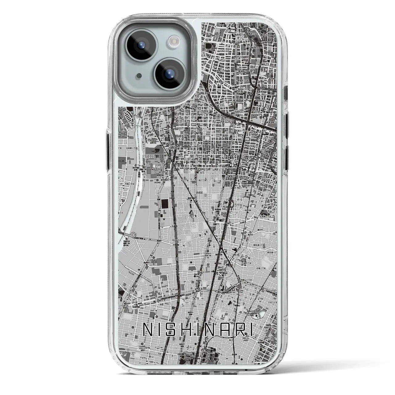 【西成（大阪府）】地図柄iPhoneケース（MagSafeタイプ）