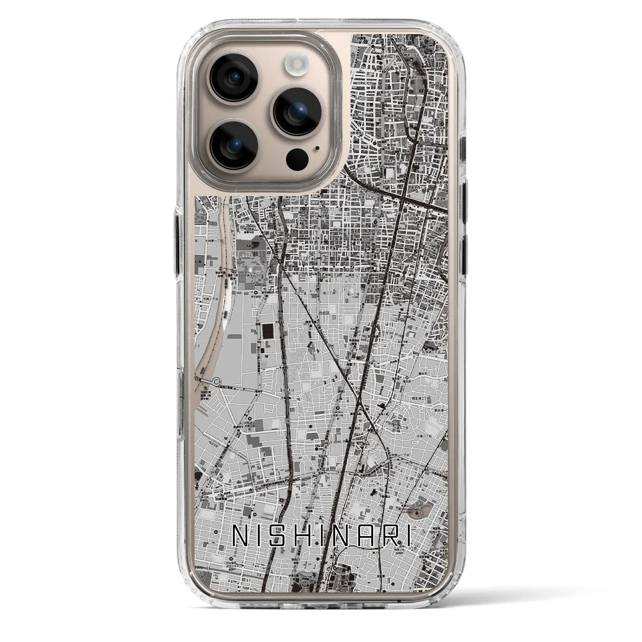 【西成（大阪府）】地図柄iPhoneケース（MagSafeタイプ）