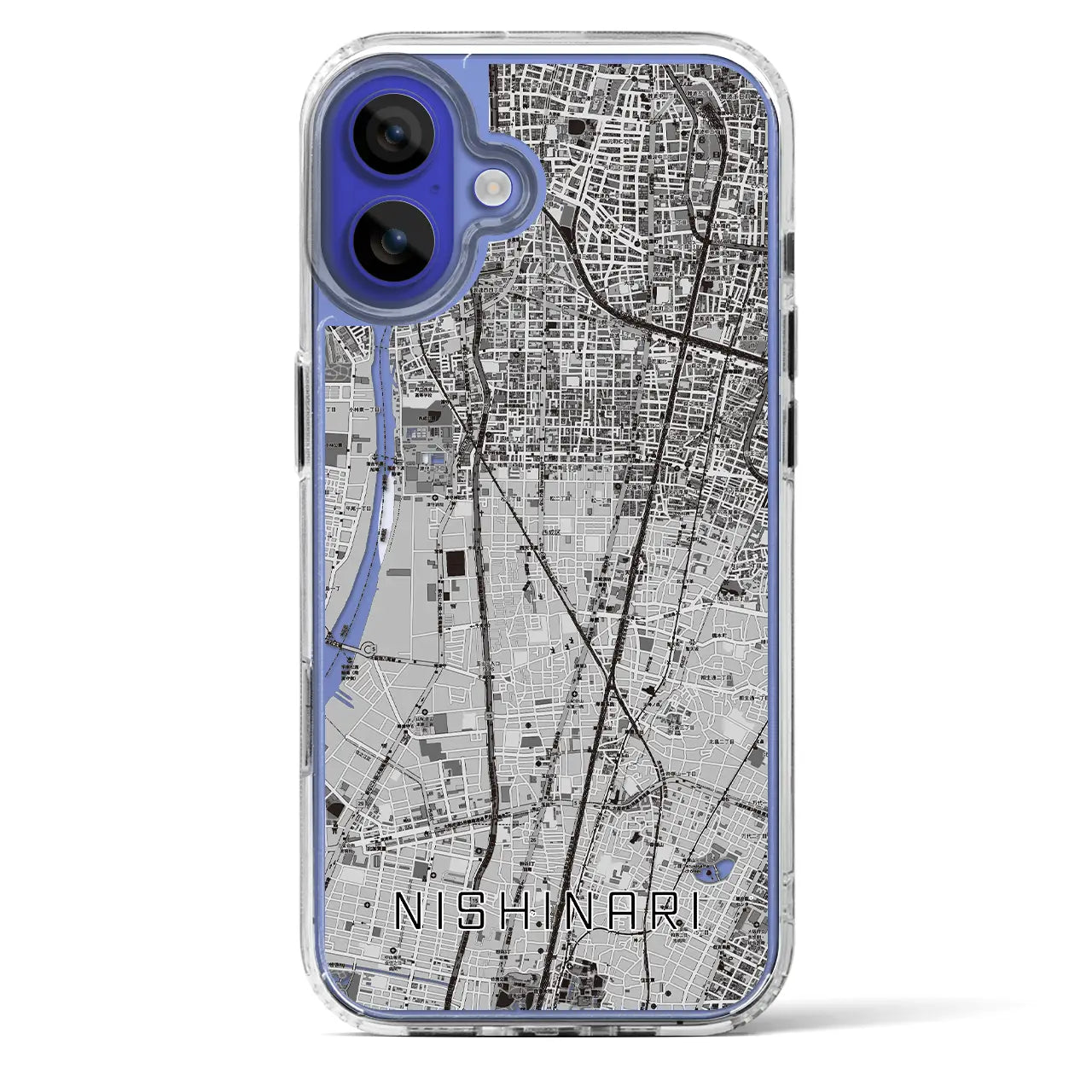 【西成（大阪府）】地図柄iPhoneケース（MagSafeタイプ）