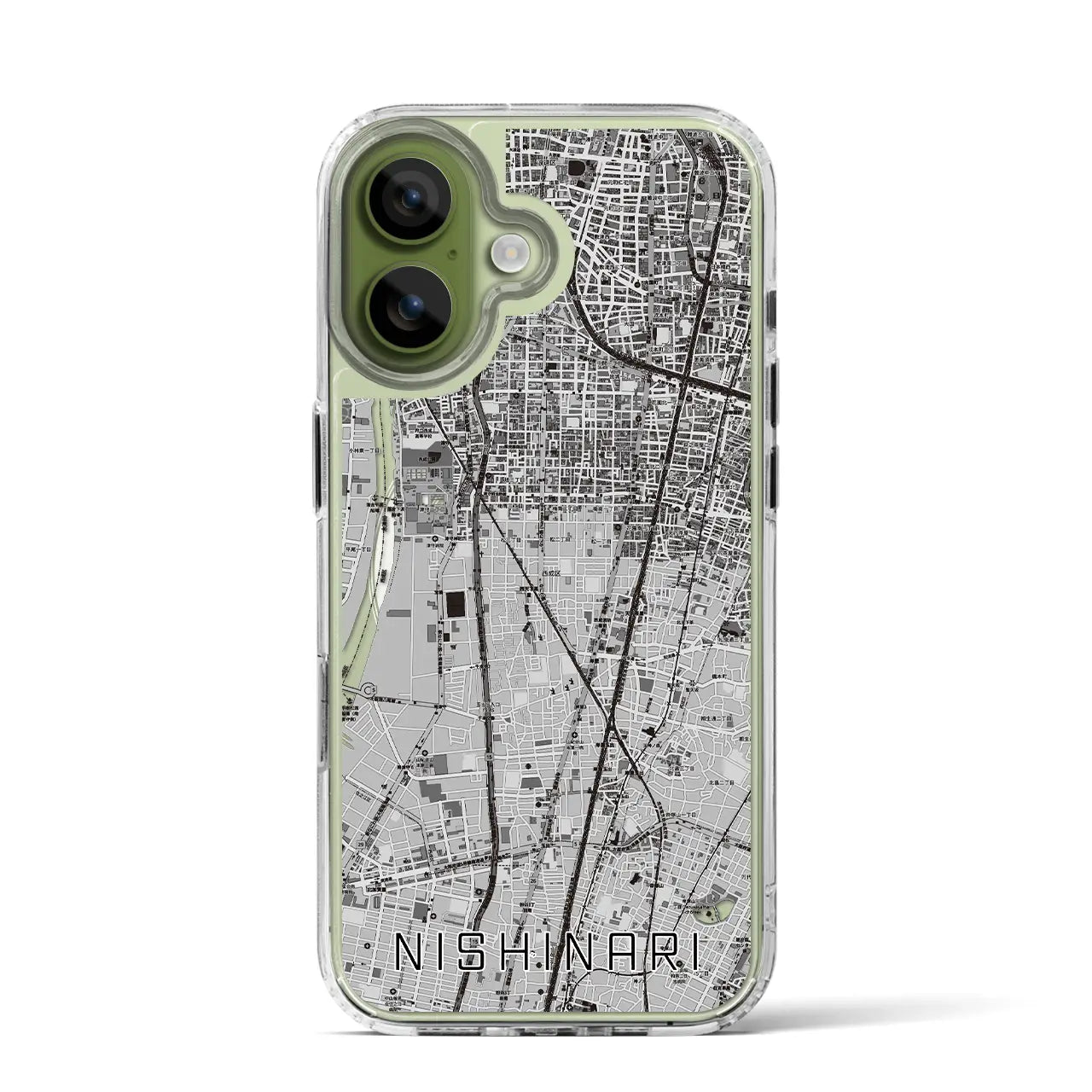 【西成（大阪府）】地図柄iPhoneケース（MagSafeタイプ）