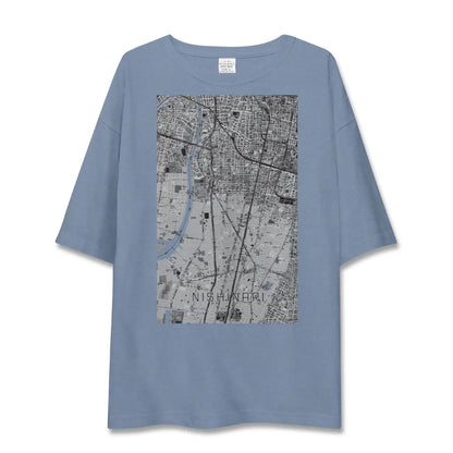 【西成（大阪府）】地図柄ビッグシルエットTシャツ