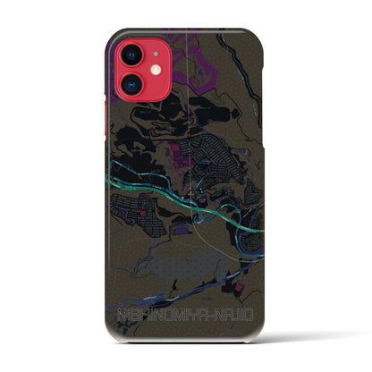 【西宮名塩（兵庫県）】地図柄iPhoneケース（バックカバータイプ）