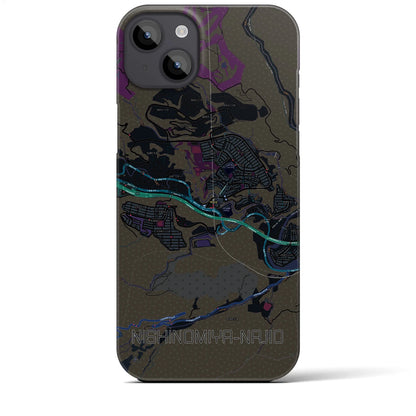 【西宮名塩（兵庫県）】地図柄iPhoneケース（バックカバータイプ）