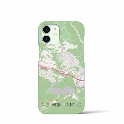 【西宮名塩（兵庫県）】地図柄iPhoneケース（バックカバータイプ）