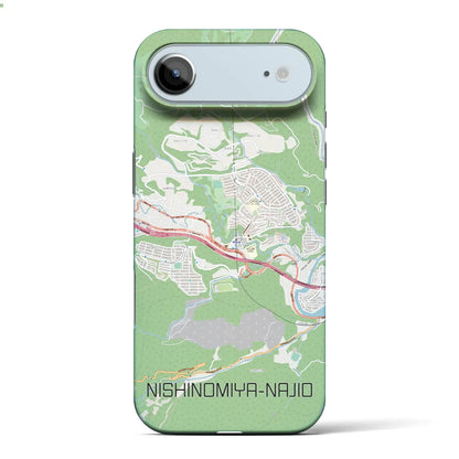 【西宮名塩（兵庫県）】地図柄iPhoneケース（バックカバータイプ）