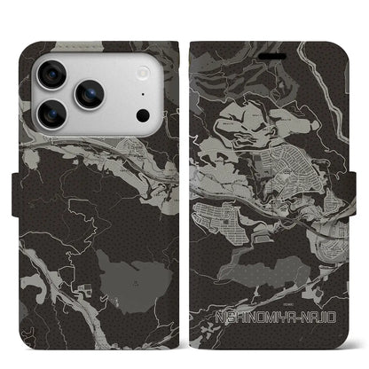 【西宮名塩（兵庫県）】地図柄iPhoneケース（手帳タイプ）