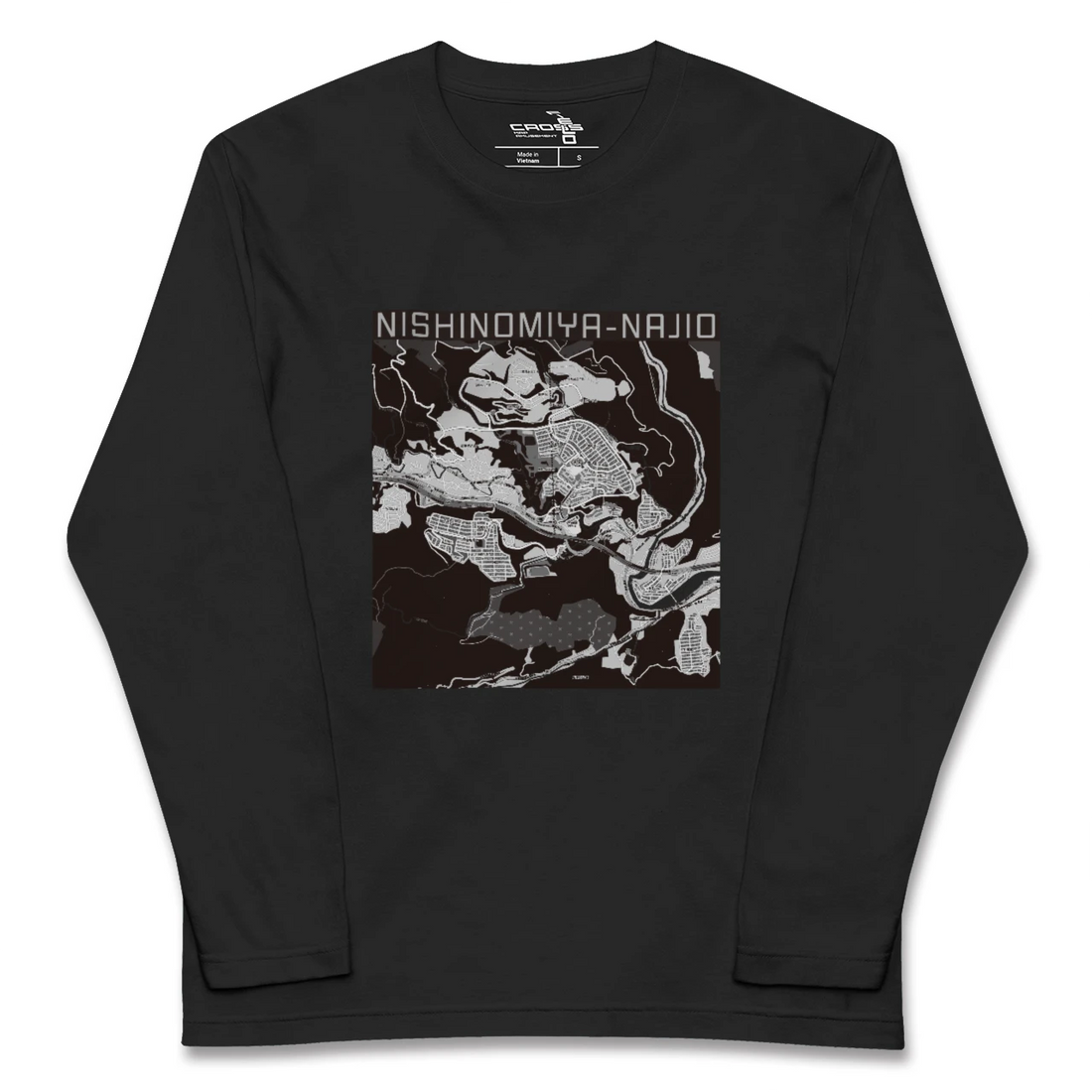 【西宮名塩（兵庫県）】地図柄ロングスリーブTシャツ