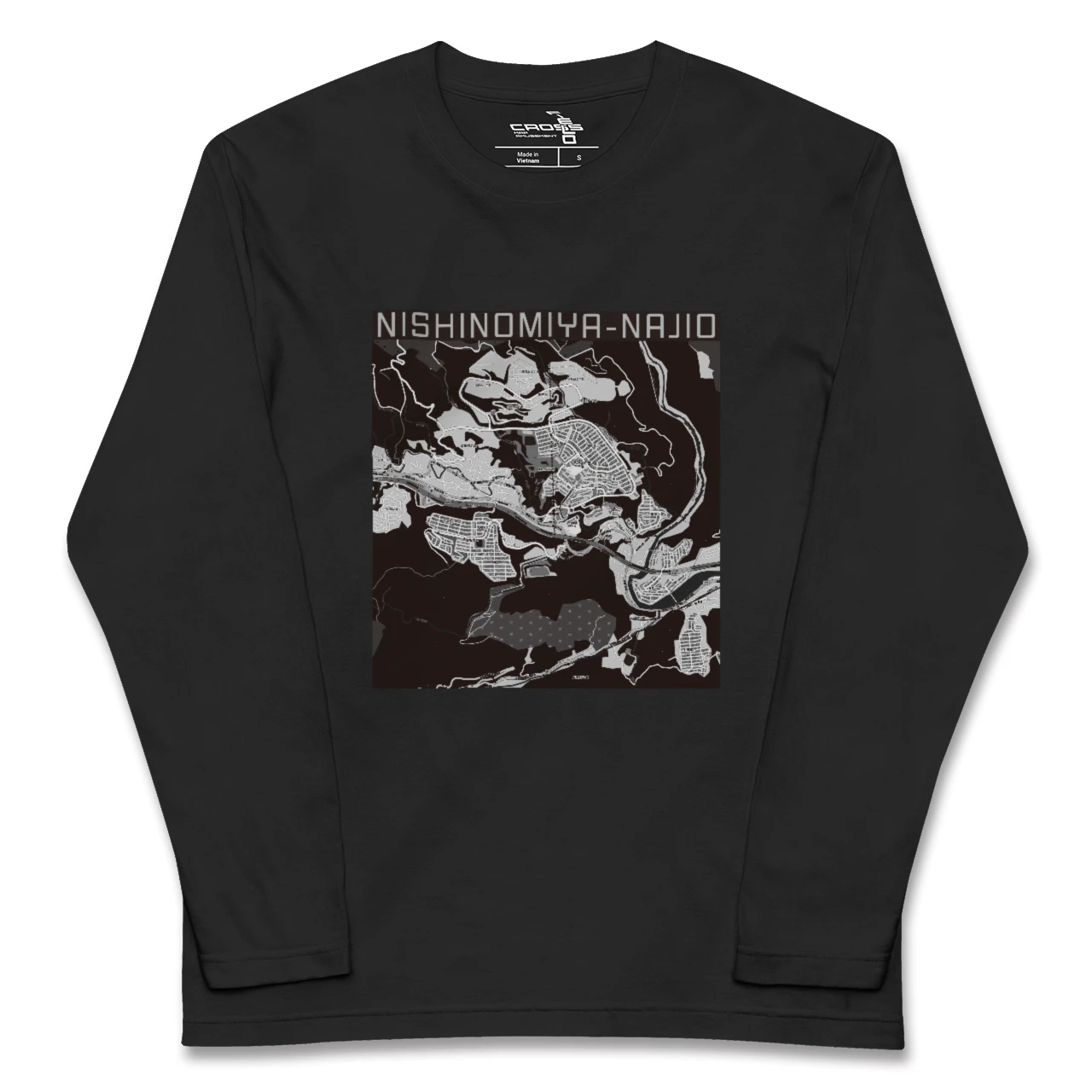 【西宮名塩（兵庫県）】地図柄ロングスリーブTシャツ