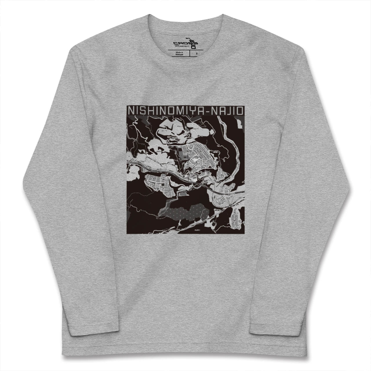 【西宮名塩（兵庫県）】地図柄ロングスリーブTシャツ