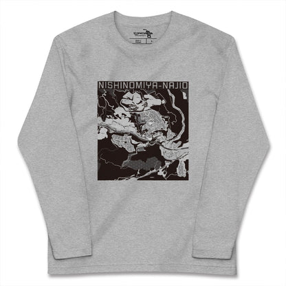 【西宮名塩（兵庫県）】地図柄ロングスリーブTシャツ