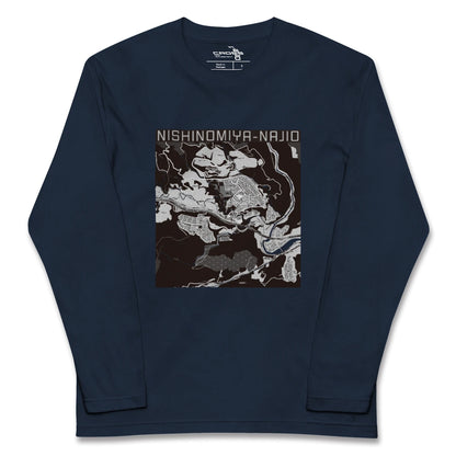 【西宮名塩（兵庫県）】地図柄ロングスリーブTシャツ
