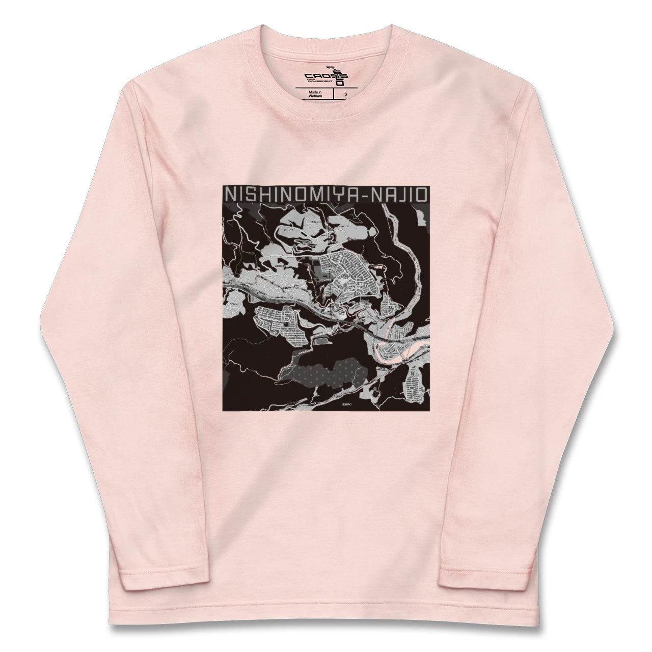 【西宮名塩（兵庫県）】地図柄ロングスリーブTシャツ