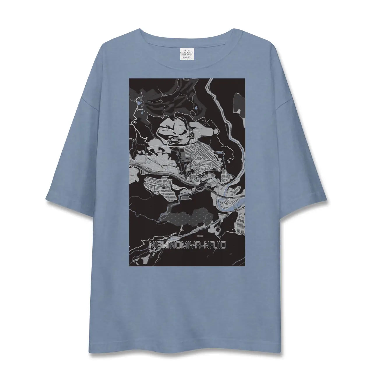 【西宮名塩（兵庫県）】地図柄ビッグシルエットTシャツ