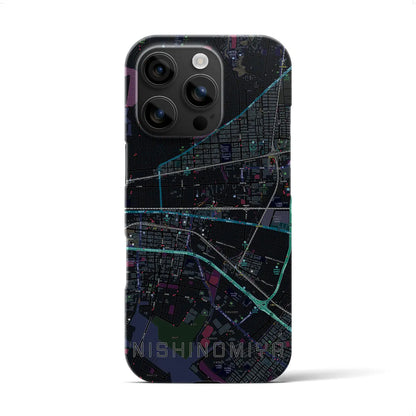 【西宮（兵庫県）】地図柄iPhoneケース（バックカバータイプ）