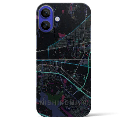 【西宮（兵庫県）】地図柄iPhoneケース（バックカバータイプ）