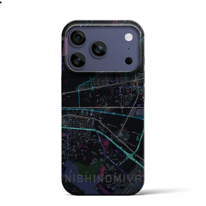 【西宮（兵庫県）】地図柄iPhoneケース（バックカバータイプ）